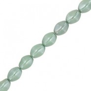 Czech Pinch beads Perlen 5x3mm Chalk white teal luster 03000/14459